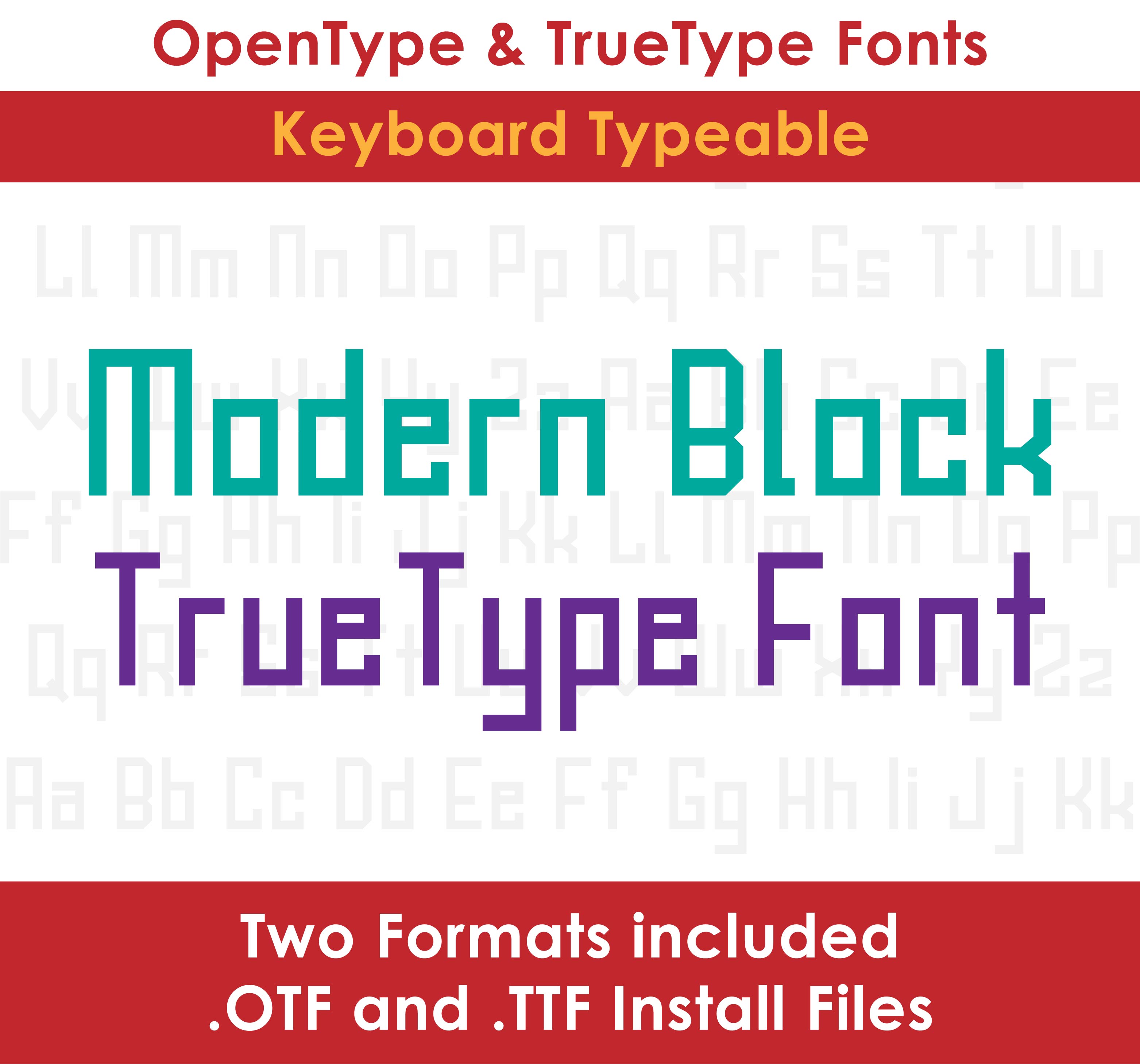 Modern Block TrueType Font