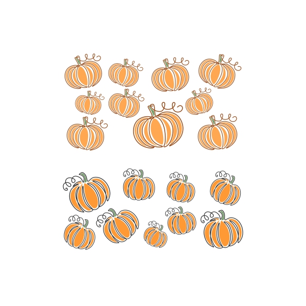 Seamless Pumpkins Pattern Decal SVG