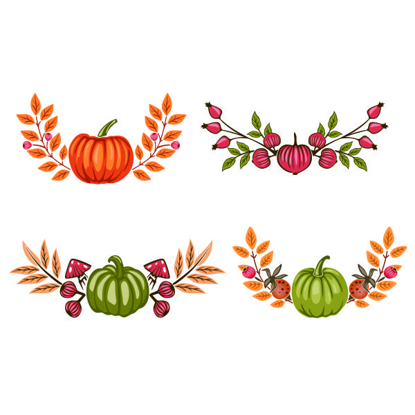 Pumpkin Wreath SVG