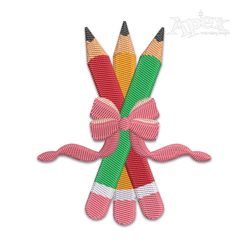 Pencils Ribbon Bow