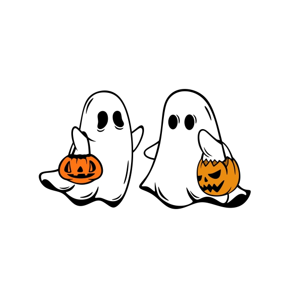 Halloween Trick or Treat Ghost SVG