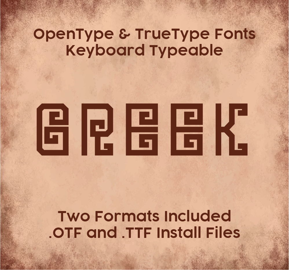 Greek Key TrueType Font