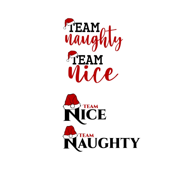 Team Naughty Team Nice SVG