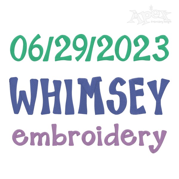 Whimsey Embroidery Font