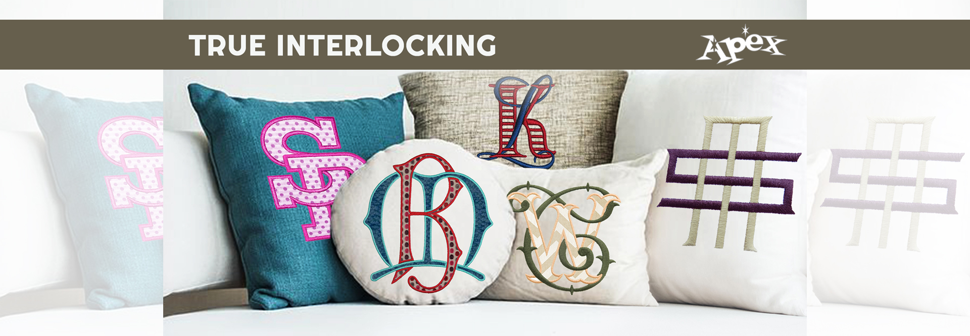Interlocking Embroidery Fonts