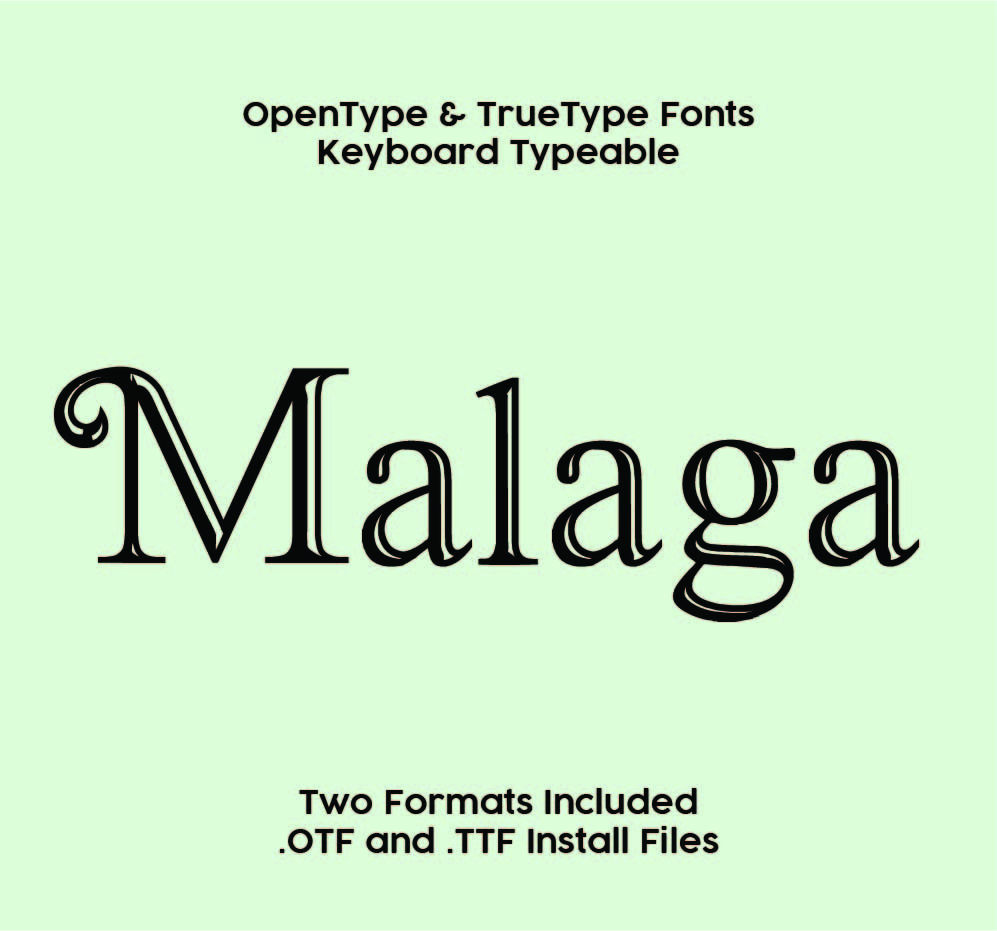 Malaga TrueType Font