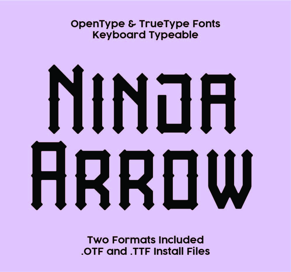 Ninja Arrow TrueType Font