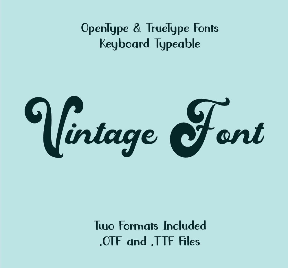 Vintage Script TrueType Font