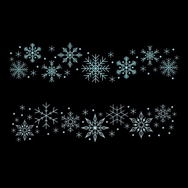 Snowflakes Pack SVG Cuttable Design