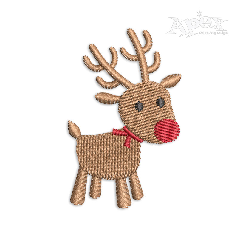 Little Reindeer Machine Embroidery Design by Apex Embroidery Designs