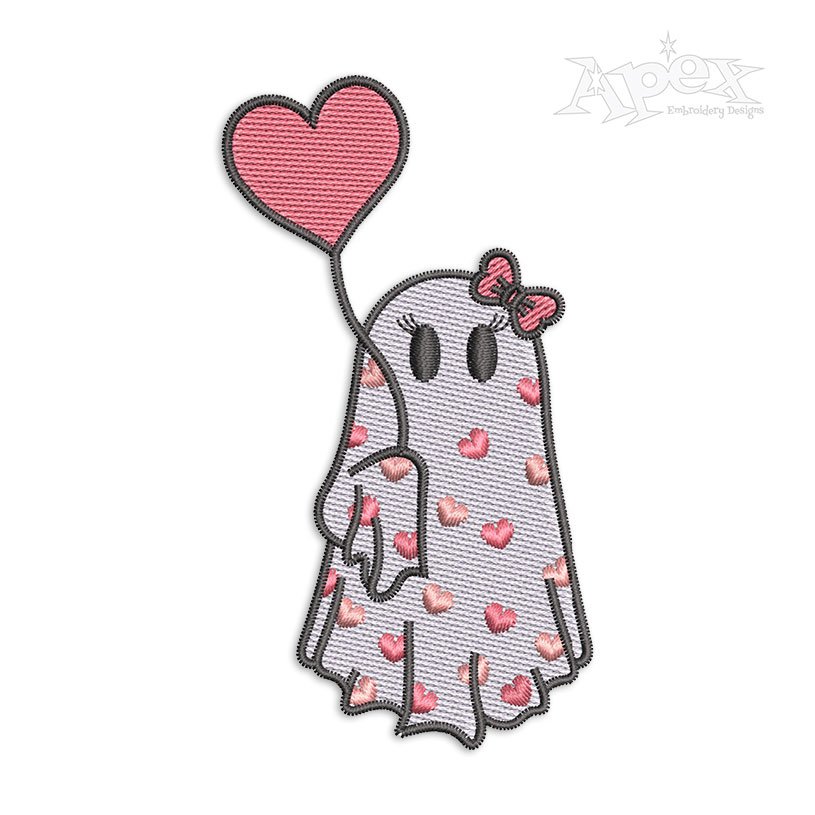 Ghost Girl with Heart Polka Dot