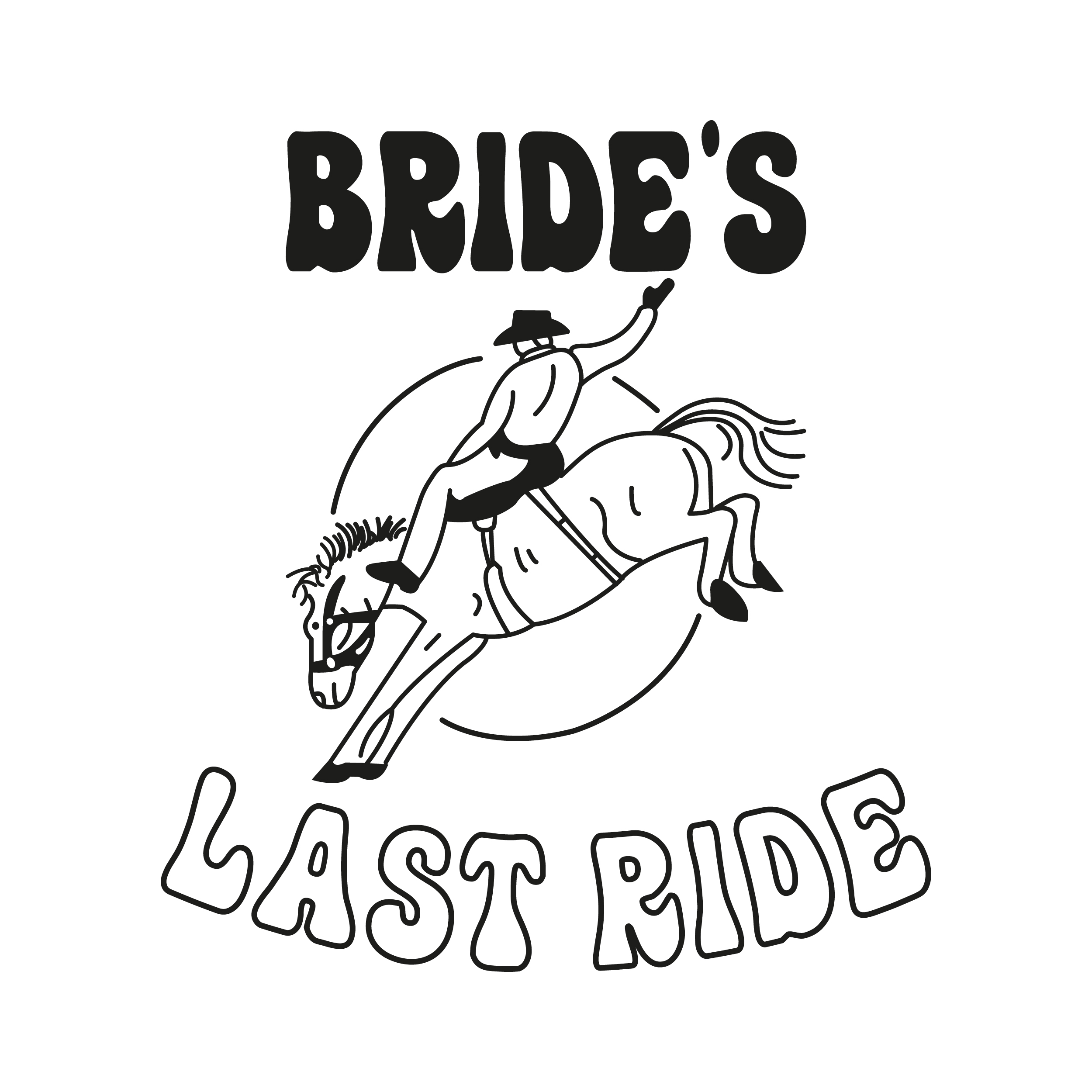 Bride's Last Ride SVG Cowboy Rodeo Bachelorette Party Cut File
