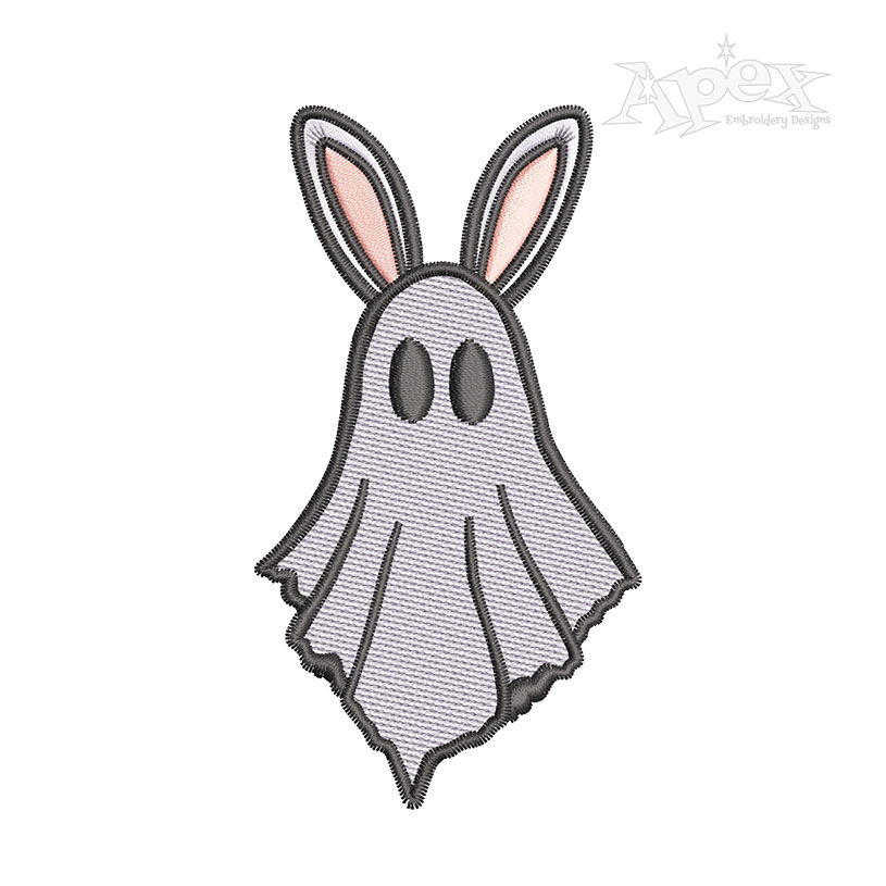 Easter Bunny Ghost Machine Embroidery Design
