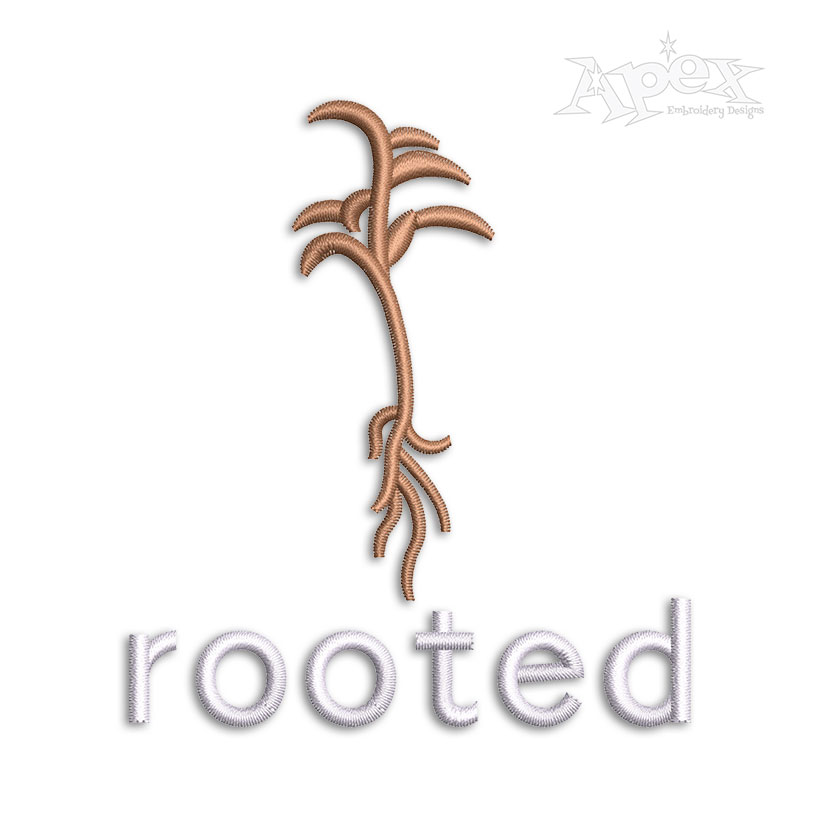 Rooted Machine Embroidery Design