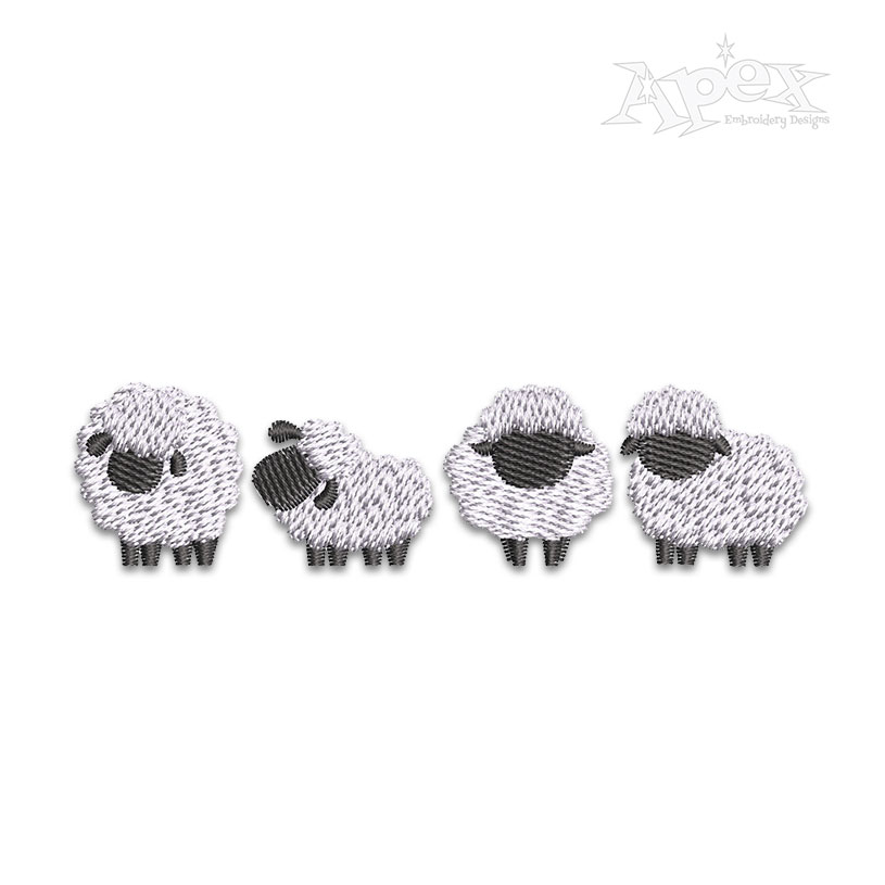 Adorable Lovely Sheep Machine Embroidery Design