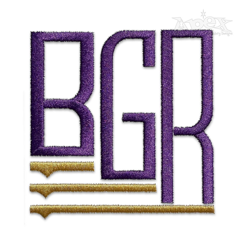 Tesla Monogram Embroidery Font