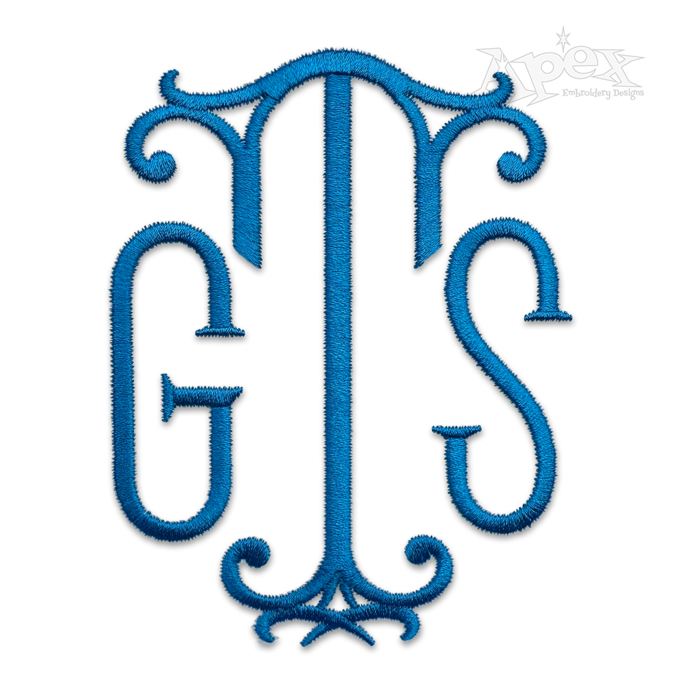 Clairton Monogram Embroidery Font
