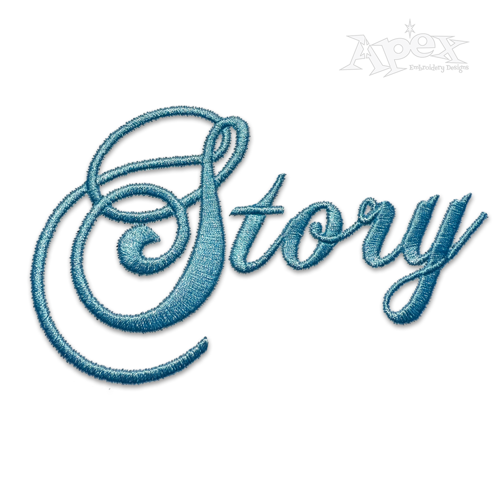 Story Book Embroidery Font