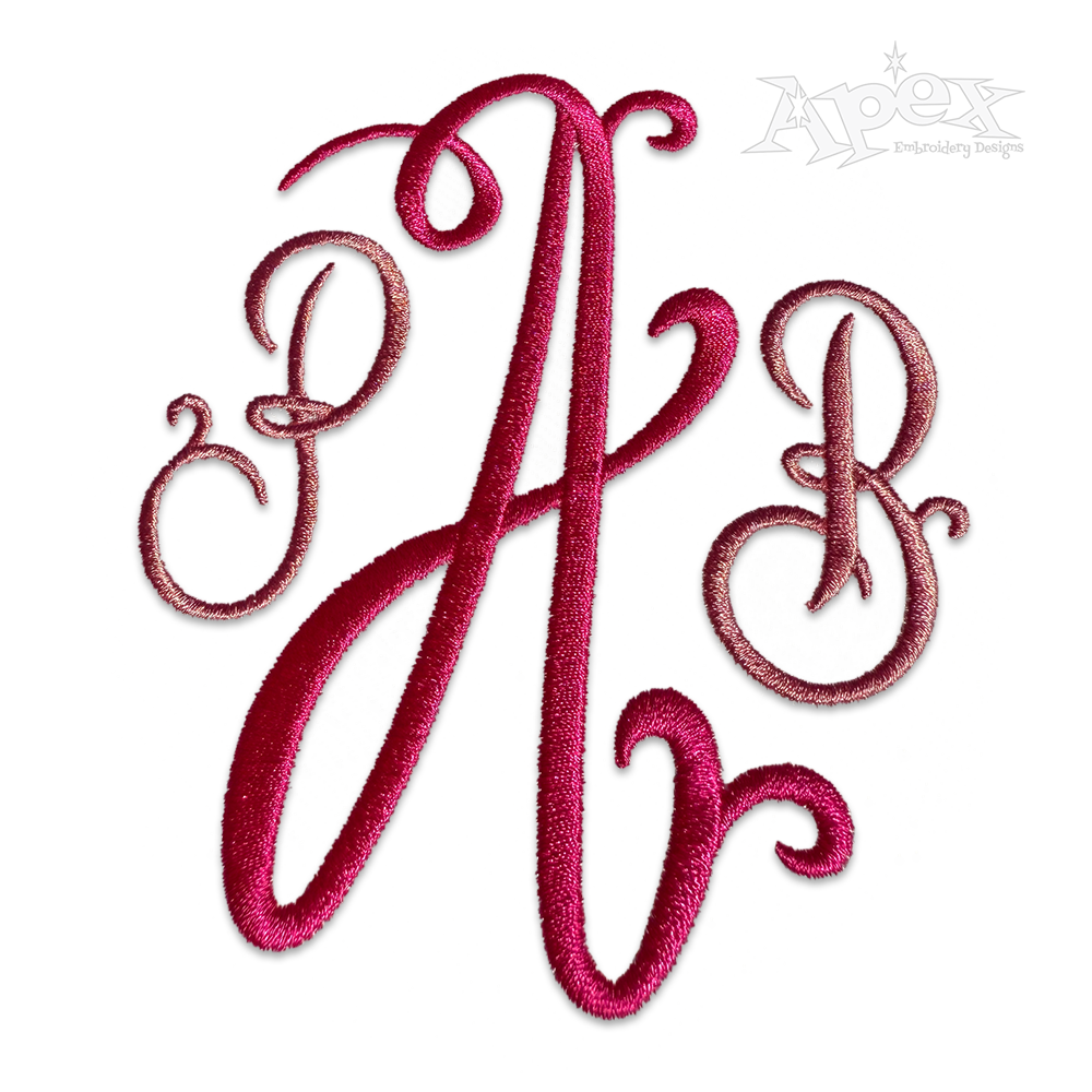 Suzanne Curlz Machine Embroidery Font Alphabet