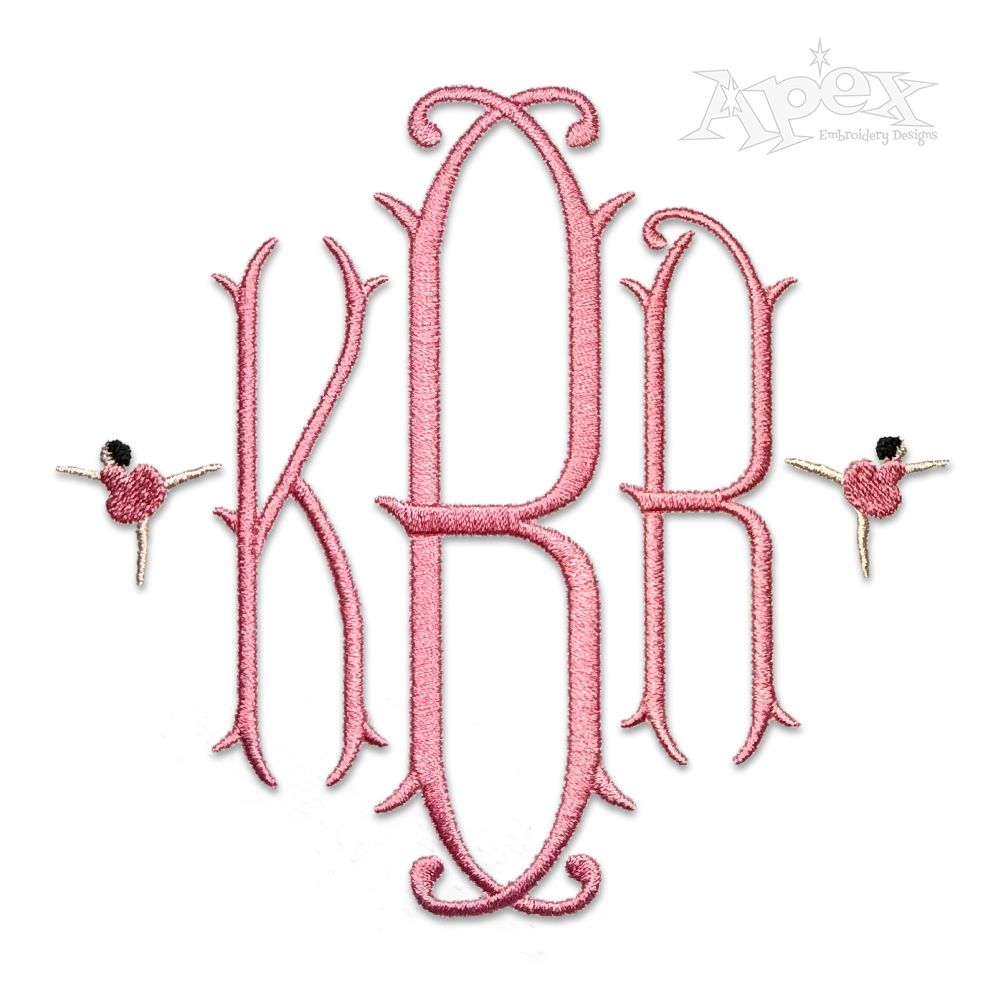 Glasgow Monogram Machine Embroidery Font by Apex
