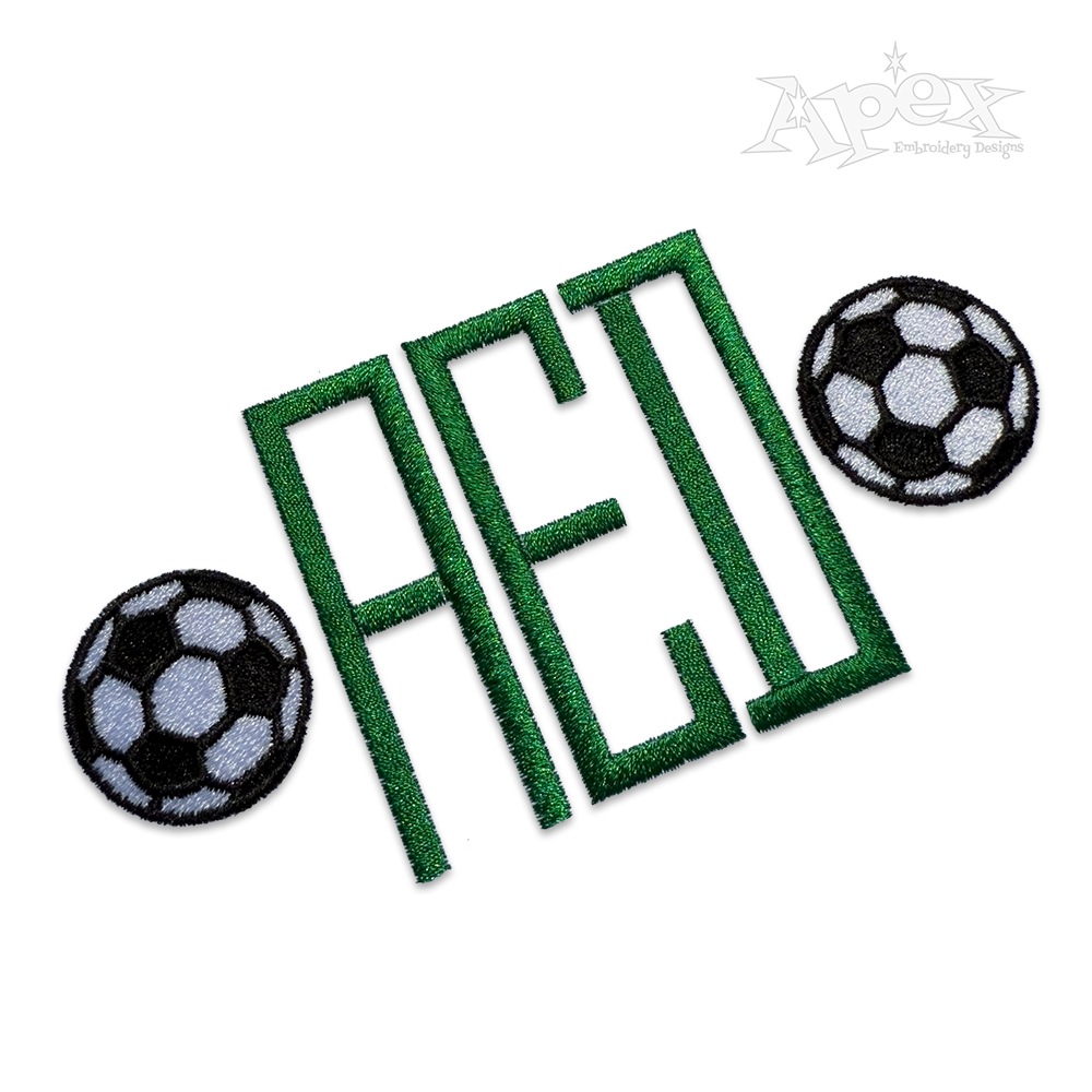 Men's Machine Embroidery Font Alphabet by Apex