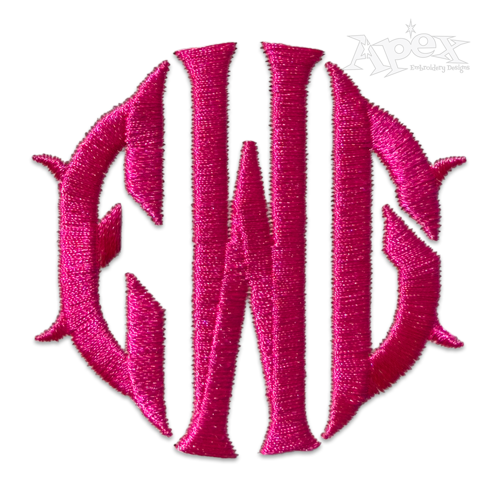 Carol Monogram Machine Embroidery Font Letters