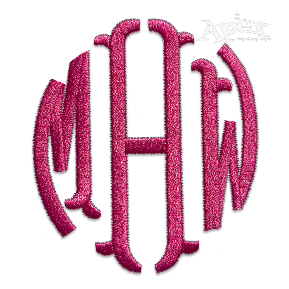 Grateful Monogram Machine Embroidery Font Set