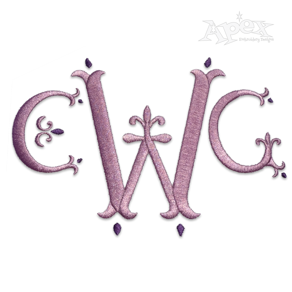 Florence Monogram Machine Embroidery Font