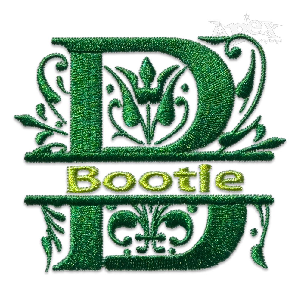 Floria Regal Split Machine Embroidery Font by Apex