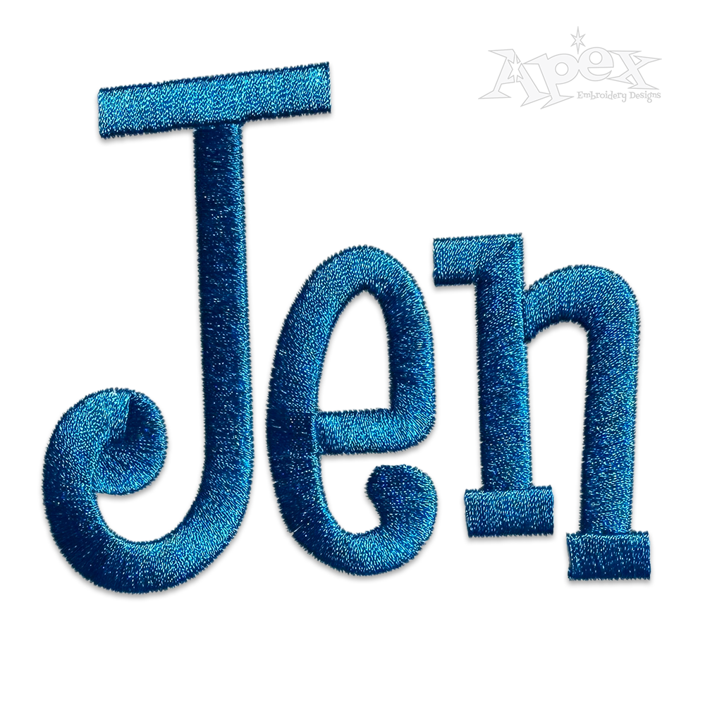 Boys Machine Embroidery Font by Apex