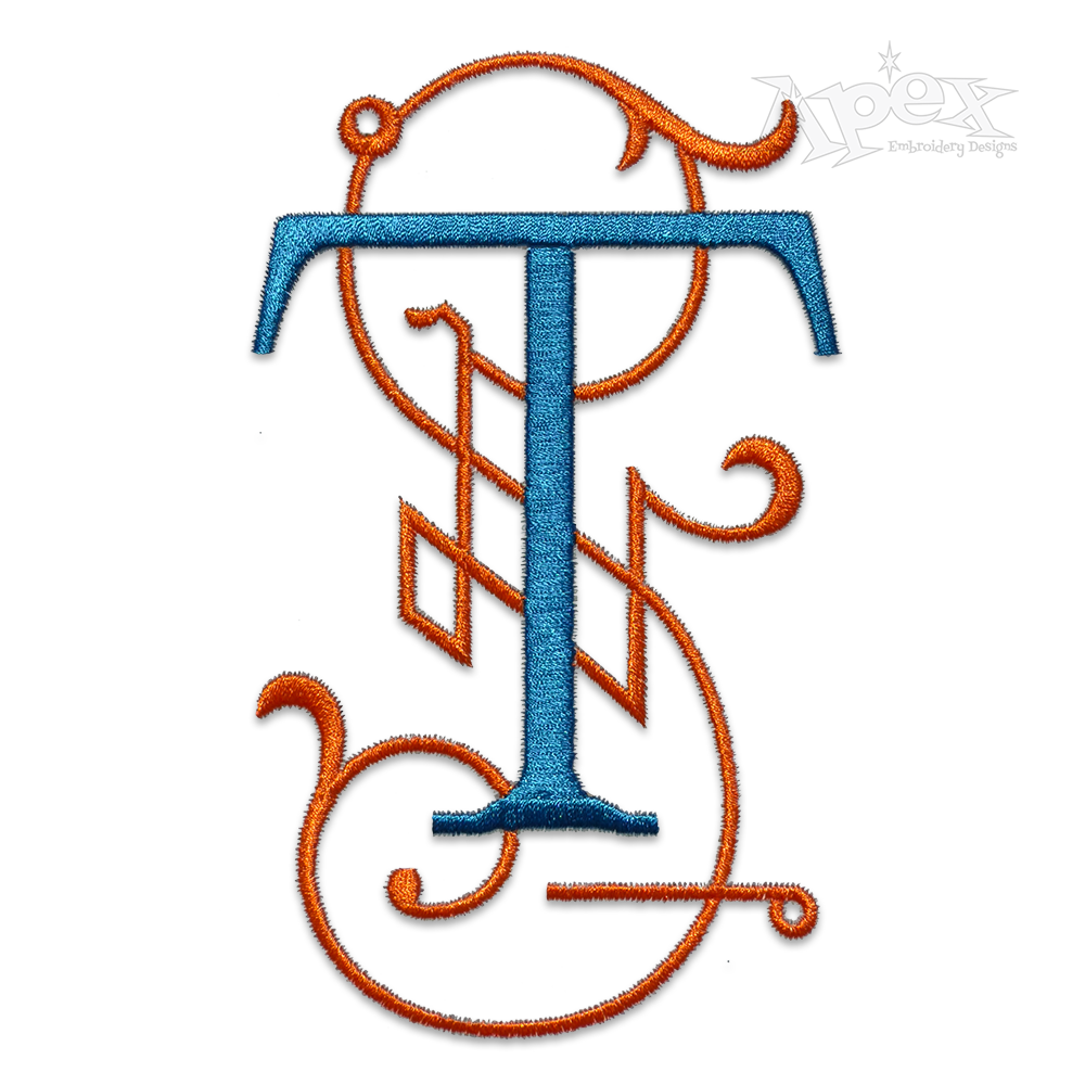 Ornamental Decor Embroidery Font Letters