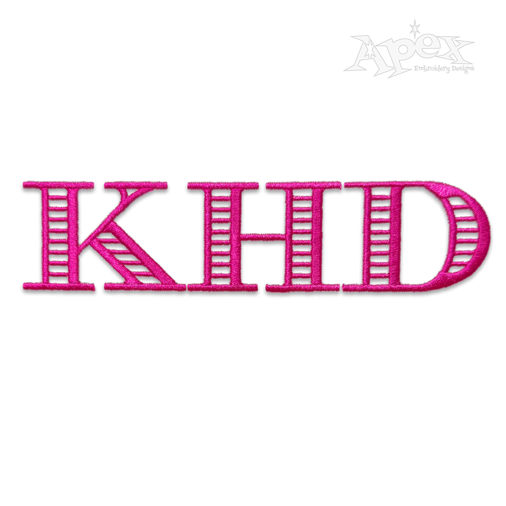 Money Machine Embroidery Font Letter Alphabet by Apex