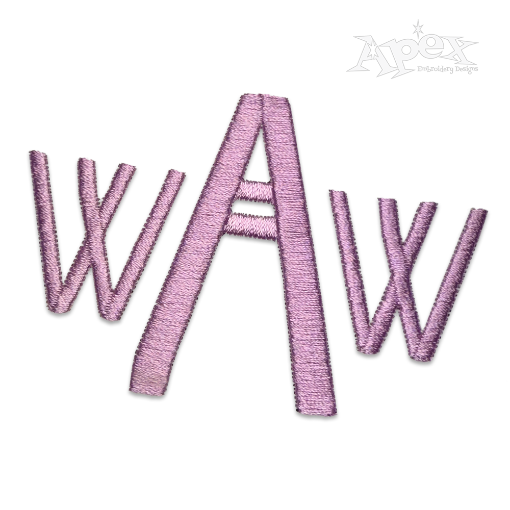 Willow Machine Embroidery Font