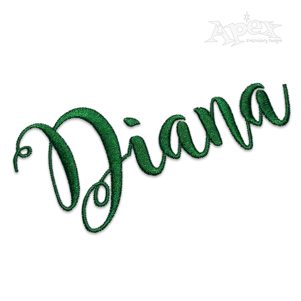 Fun Script Machine Embroidery Font by Apex Dee