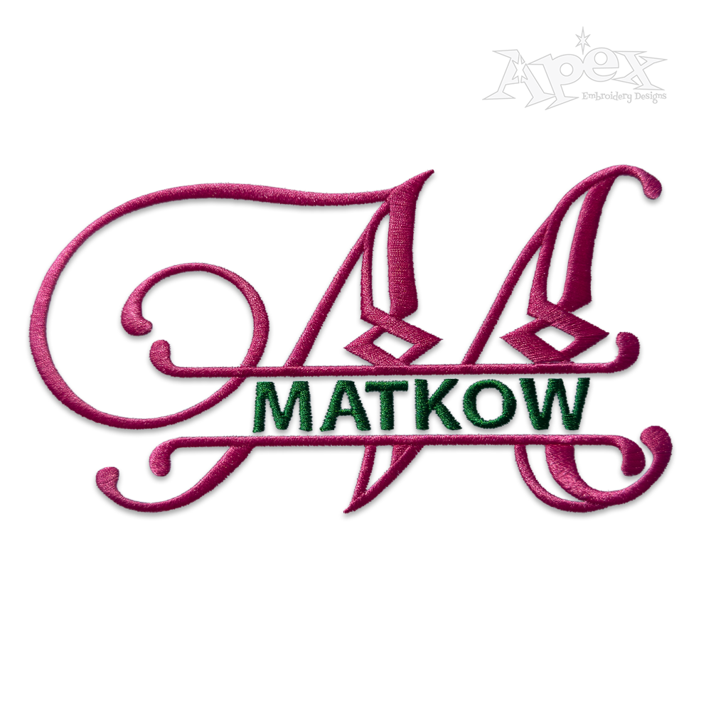 Kayla Script Split Machine Embroidery Fonts M