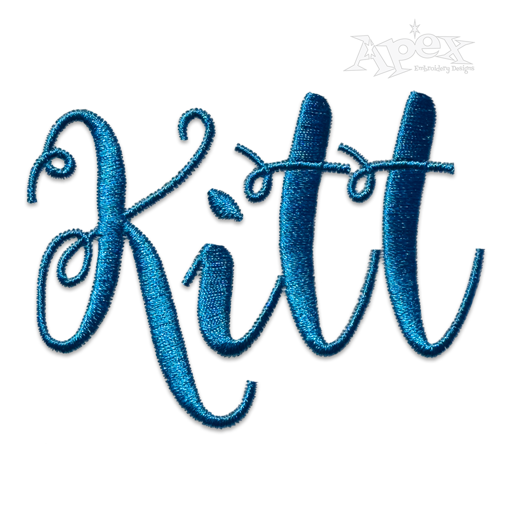 Sunshine Script Embroidery Font Set