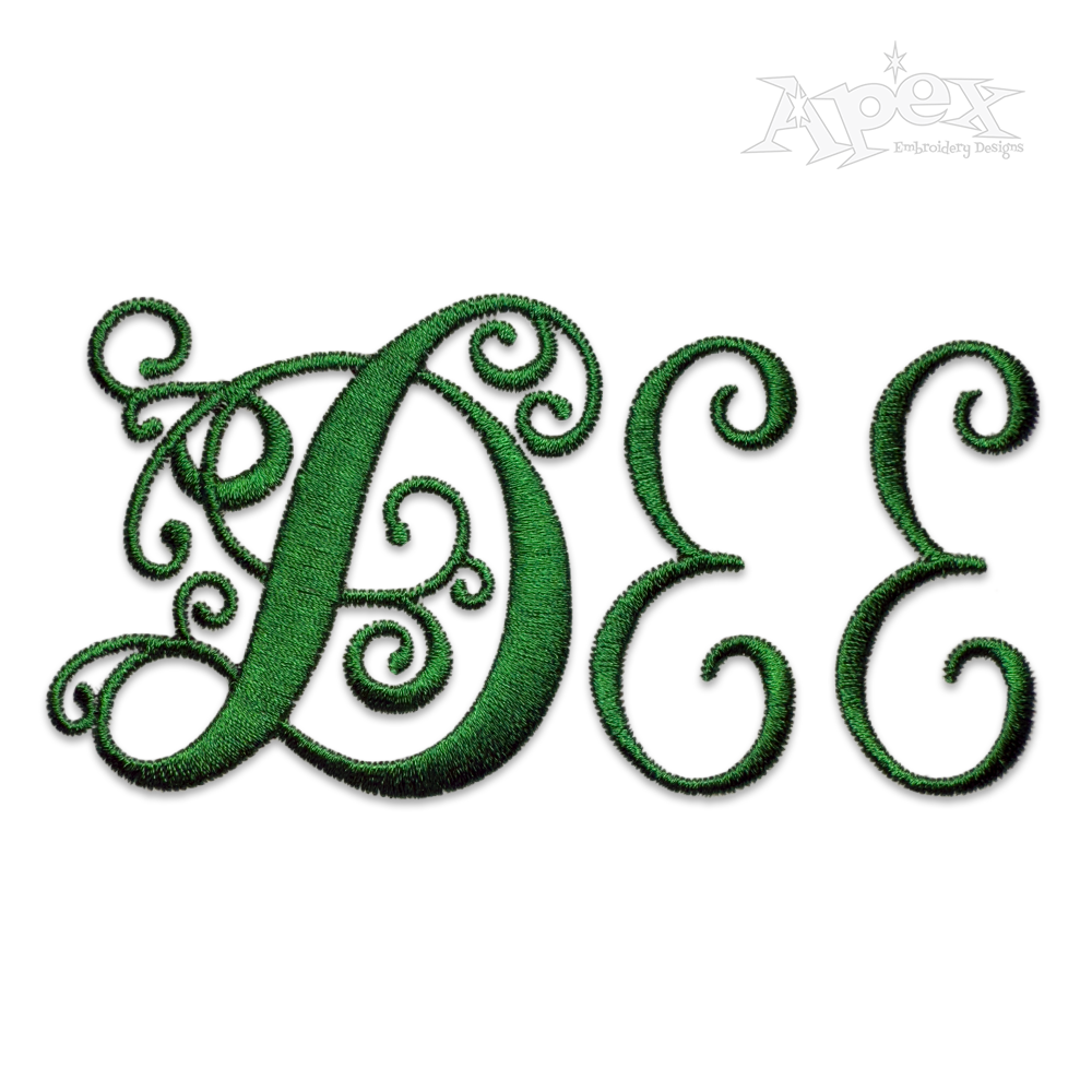 Elsie Swirl Machine Embroidery Fonts