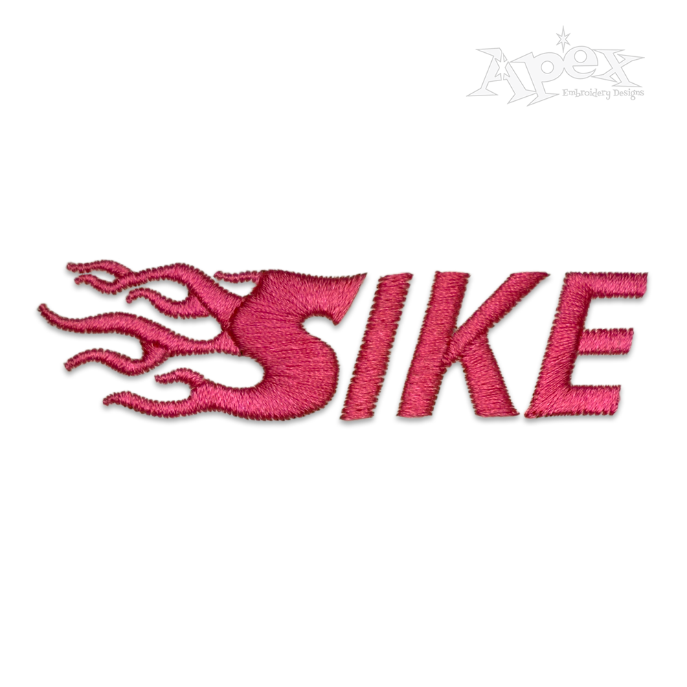 Fire Blaze Machine Embroidery Fonts Sike
