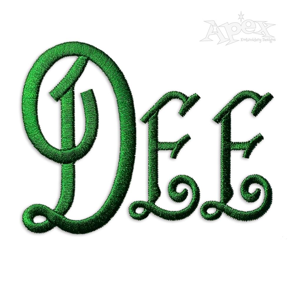 Begonia Monogram Machine Embroidery Font by Apex