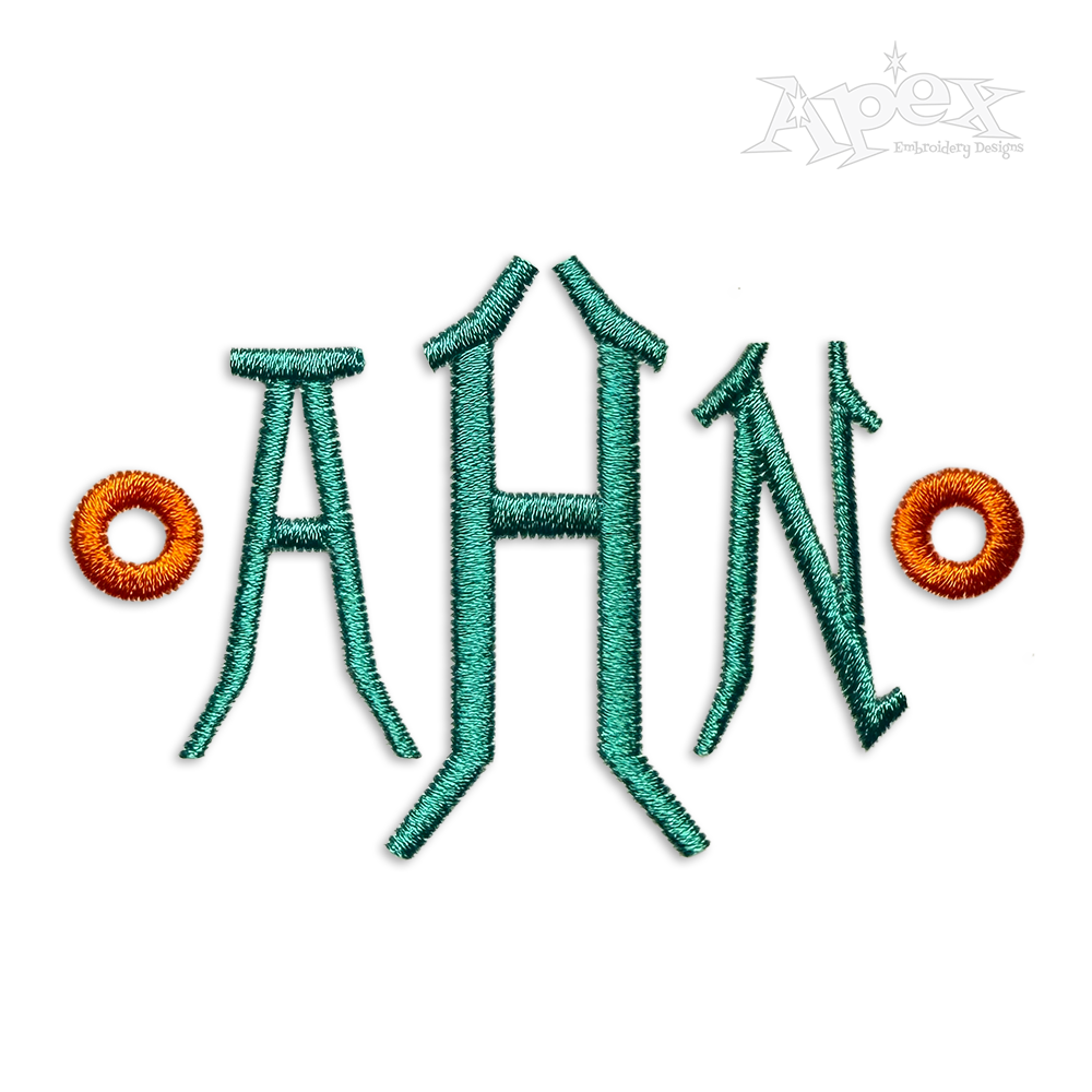 Begonia Monogram Machine Embroidery Font by Apex Designs