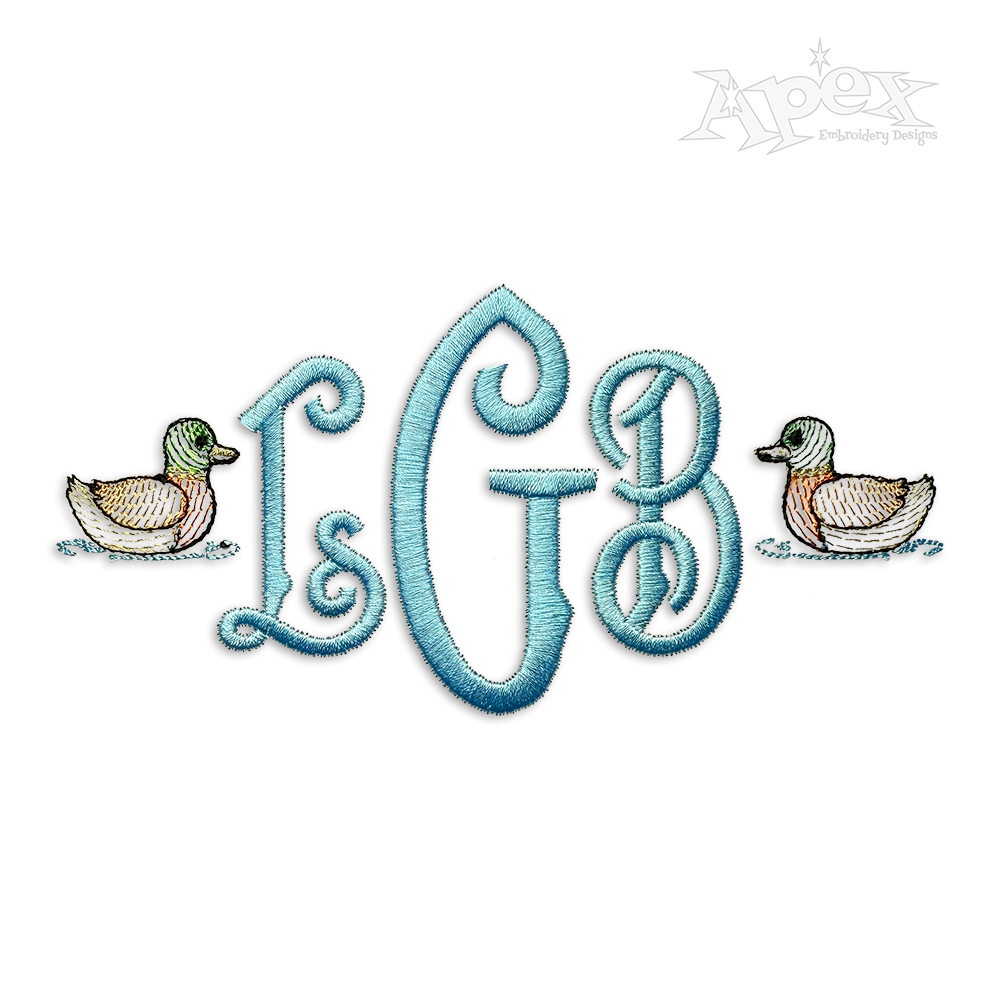 Begonia Monogram Machine Embroidery Font by Apex Designs Alphabet