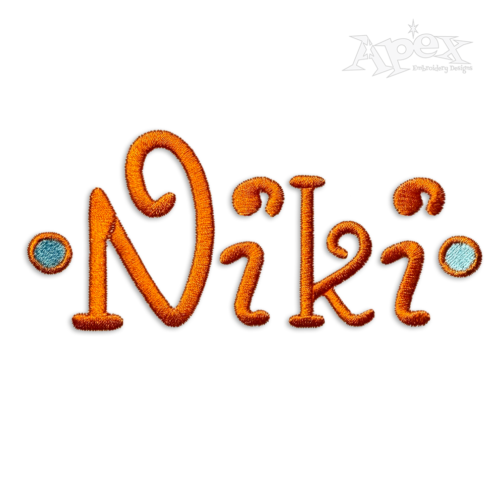Bas Machine Embroidery Font by Apex Monogram Letter