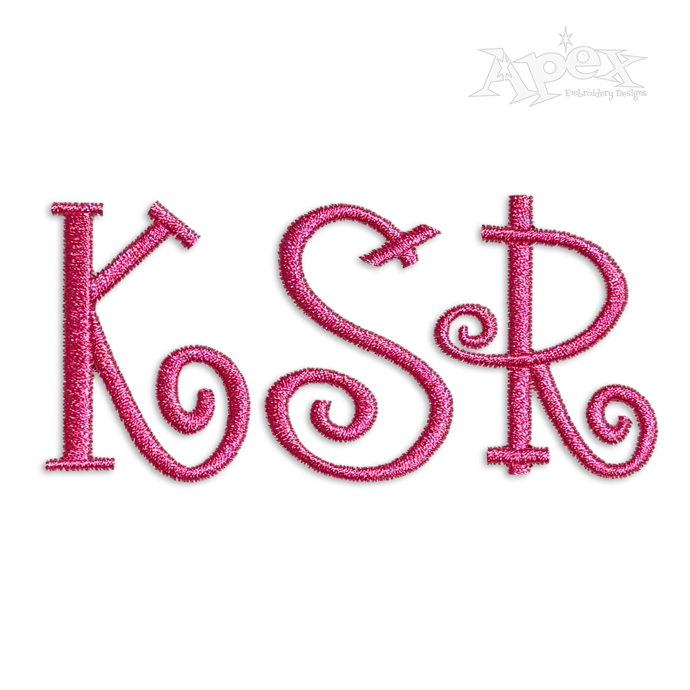 Suzie Q Machine Embroidery Font by Apex Designs