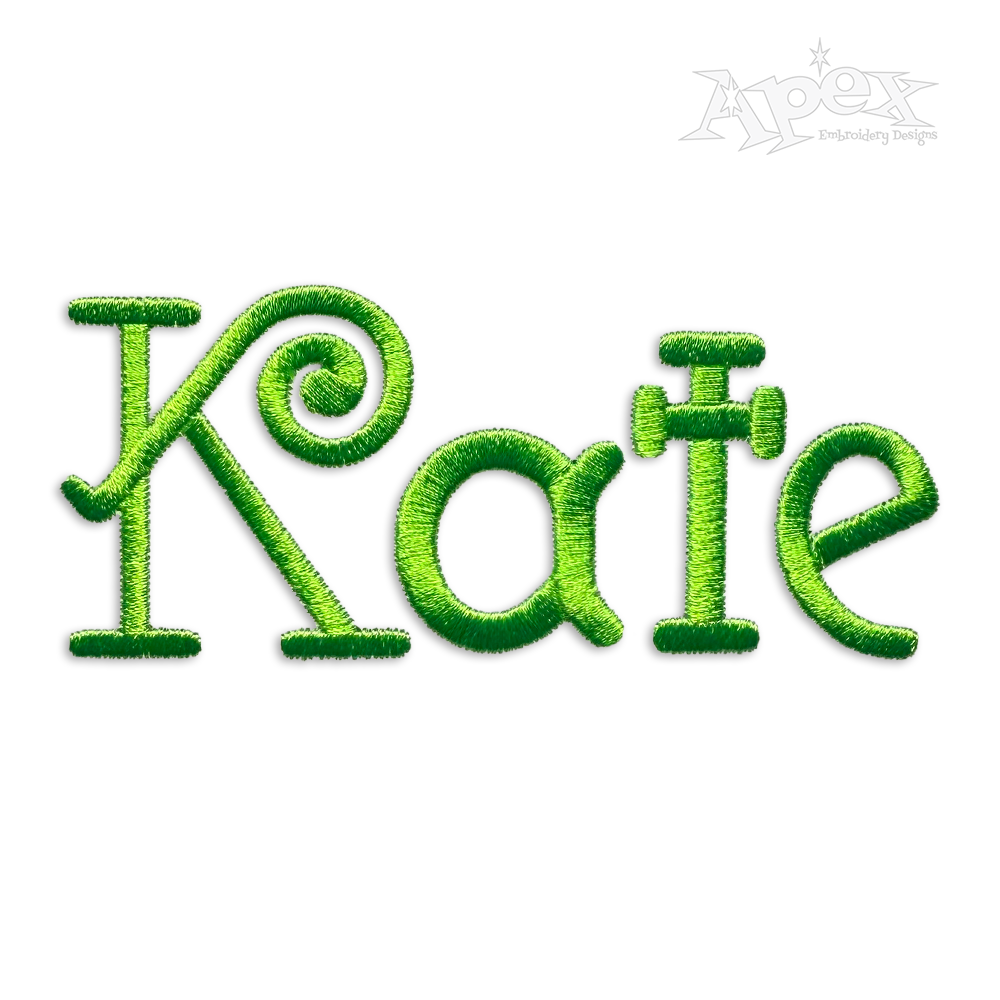 Spiral Circle Machine Embroidery Font by Apex Design