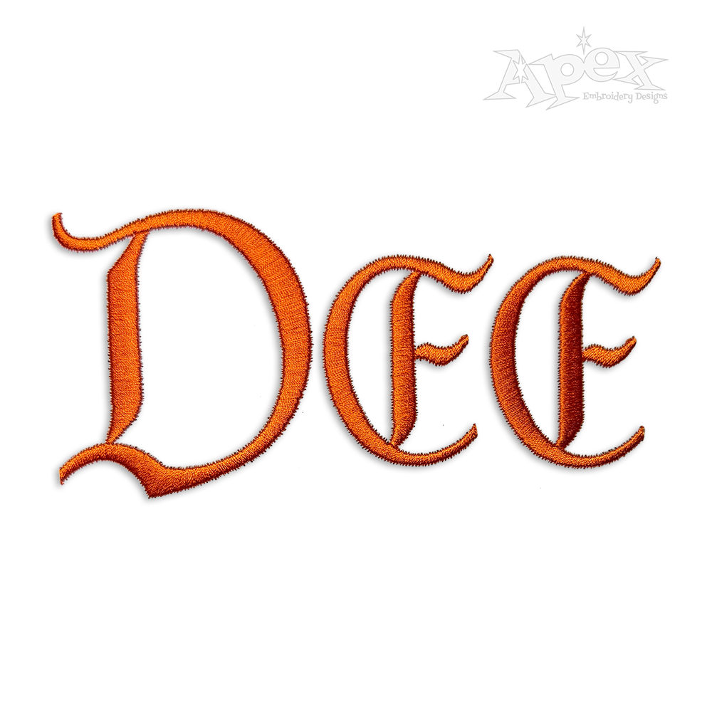 Halloween Machine Embroidery Font by Apex Design