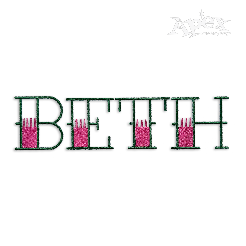 Rockabilly Machine Embroidery Fonts by Apex