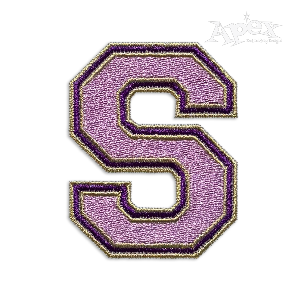 Block Machine Embroidery Font by Apex