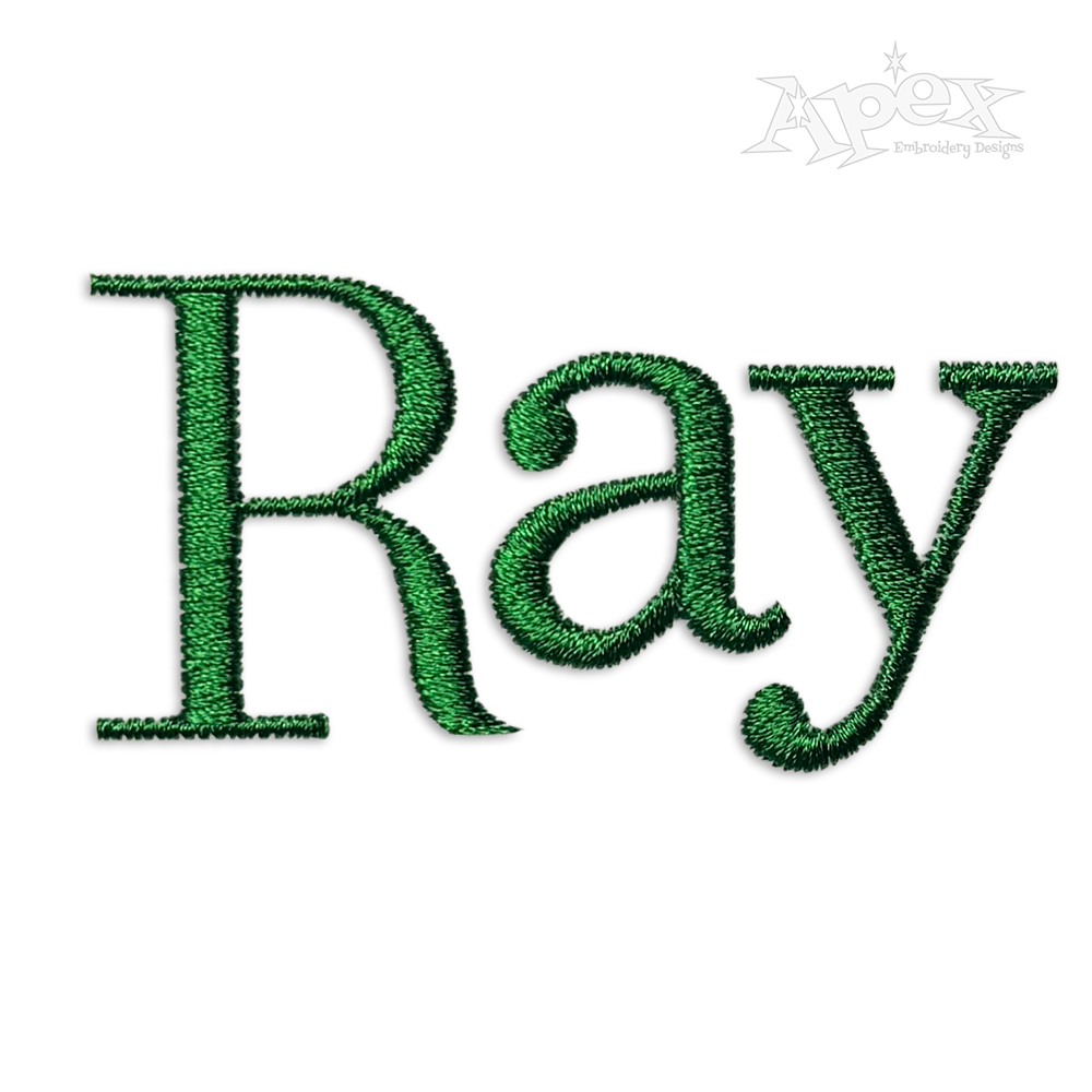 Times Embroidery Font by Apex Designs Lettering