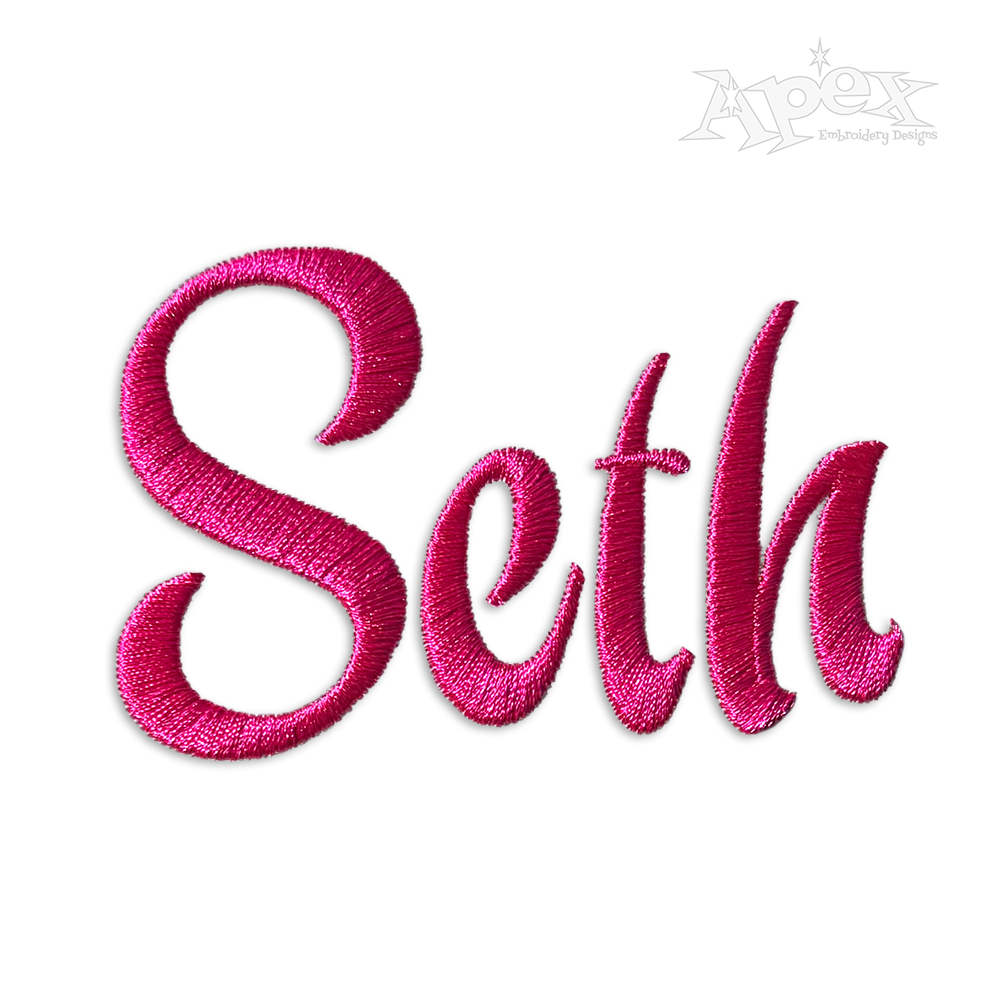 Dipsea Script Machine Embroidery Font by Apex Designs Letters