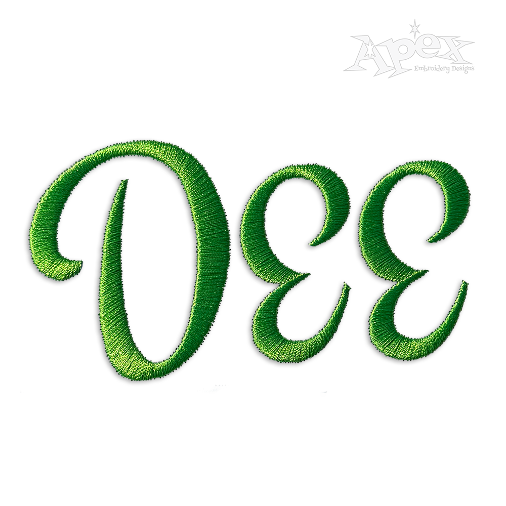 Dipsea Script Machine Embroidery Font by Apex Designs